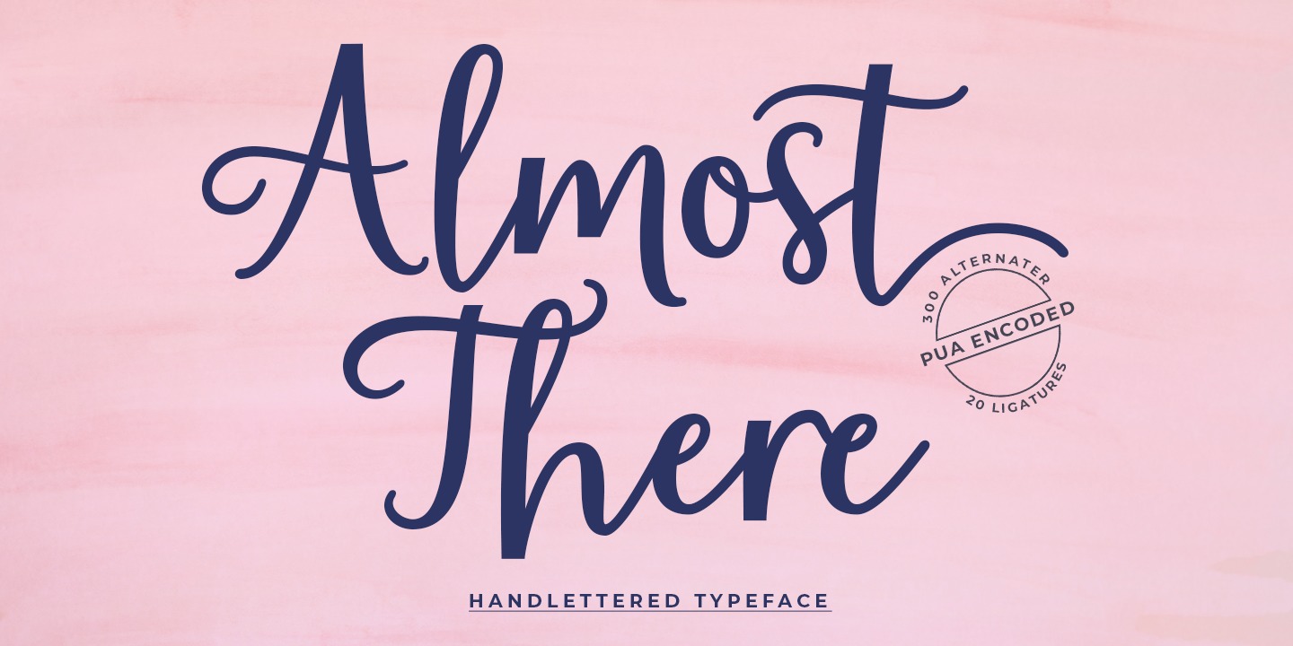 Almost There Script Regular Font preview